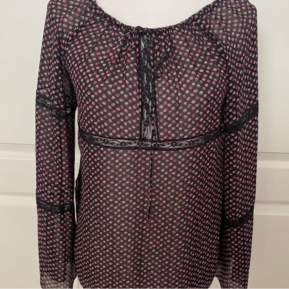 Chic Black and Pink Women's Blouse